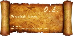 Országh Leon névjegykártya